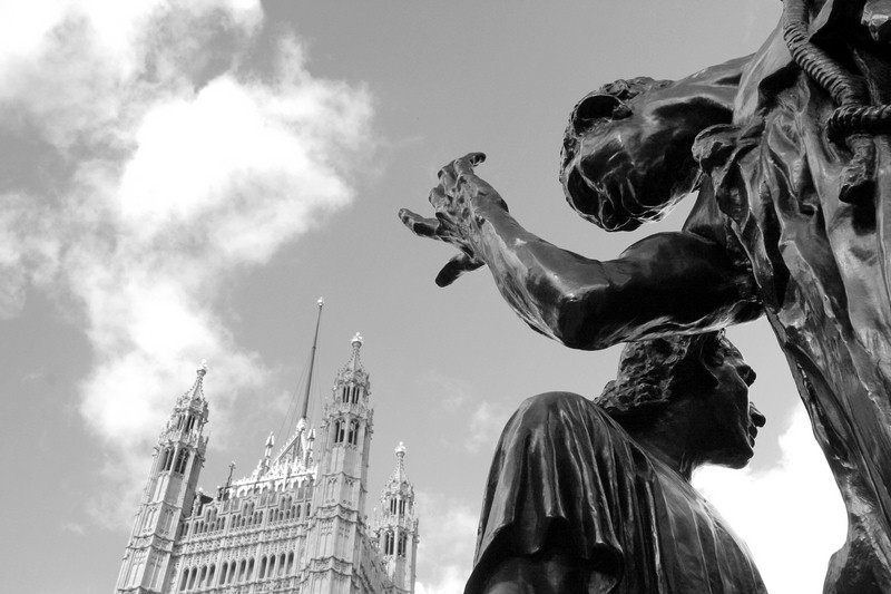 Eugene Gorny. The Burghers of Calais and Victoria Tower